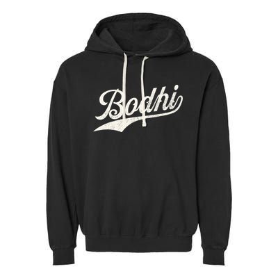 Bodhi Name Retro Vintage Bodhi Given Name Distressed Garment-Dyed Fleece Hoodie