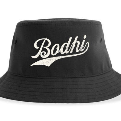 Bodhi Name Retro Vintage Bodhi Given Name Distressed Sustainable Bucket Hat