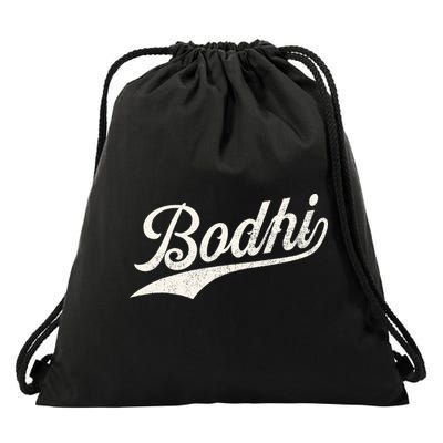 Bodhi Name Retro Vintage Bodhi Given Name Distressed Drawstring Bag