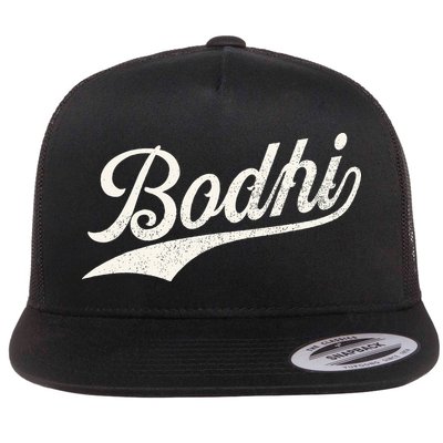 Bodhi Name Retro Vintage Bodhi Given Name Distressed Flat Bill Trucker Hat