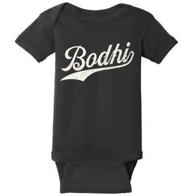 Bodhi Name Retro Vintage Bodhi Given Name Distressed Baby Bodysuit