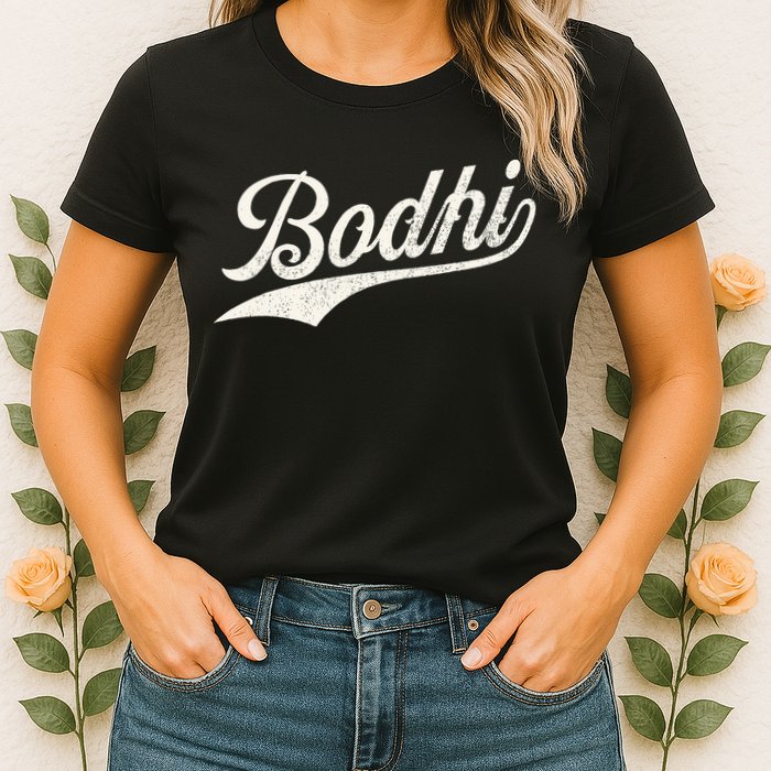 Bodhi Name Retro Vintage Bodhi Given Name Distressed Womens T-Shirt
