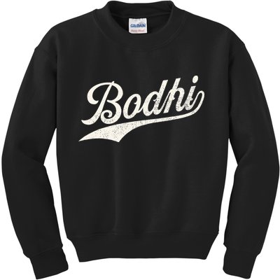 Bodhi Name Retro Vintage Bodhi Given Name Distressed Kids Sweatshirt
