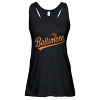 Baltimore Name Retro Vintage Ladies Essential Flowy Tank