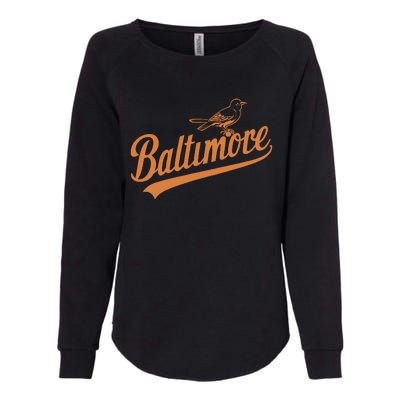 Baltimore Name Retro Vintage Womens California Wash Sweatshirt