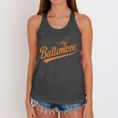 Baltimore Name Retro Vintage Women's Knotted Racerback Tank