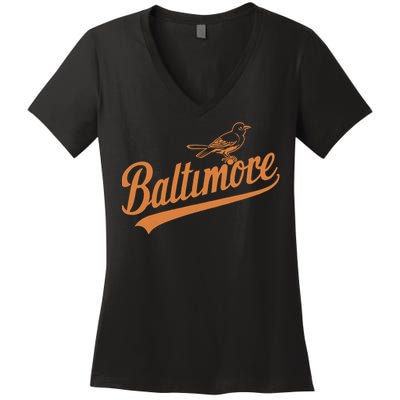 Baltimore Name Retro Vintage Women's V-Neck T-Shirt