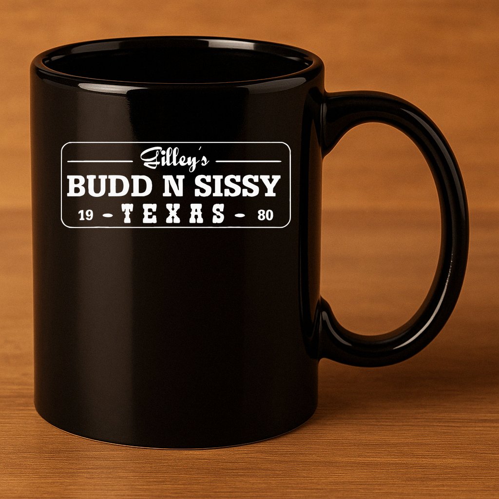 Bud N Sissy Texas Cowboy 11oz C Handle Ceramic Mug