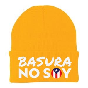 Basura No Soy Puerto Rico Flag IM Not Garbage Spanish 2024 Knit Cap Winter Beanie