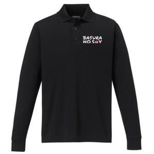 Basura No Soy Puerto Rico Flag IM Not Garbage Spanish 2024 Performance Long Sleeve Polo