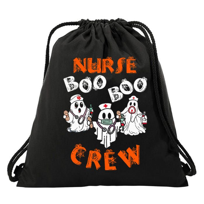 Boo Nurse Scrub Funny Ghost Halloween Costumes Drawstring Bag