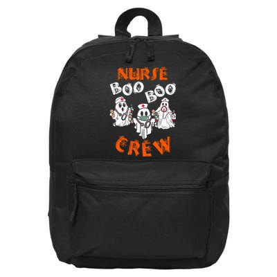 Boo Nurse Scrub Funny Ghost Halloween Costumes 16 in Basic Backpack