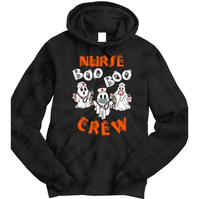 Boo Nurse Scrub Funny Ghost Halloween Costumes Tie Dye Hoodie