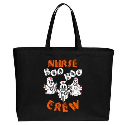 Boo Nurse Scrub Funny Ghost Halloween Costumes Cotton Canvas Jumbo Tote