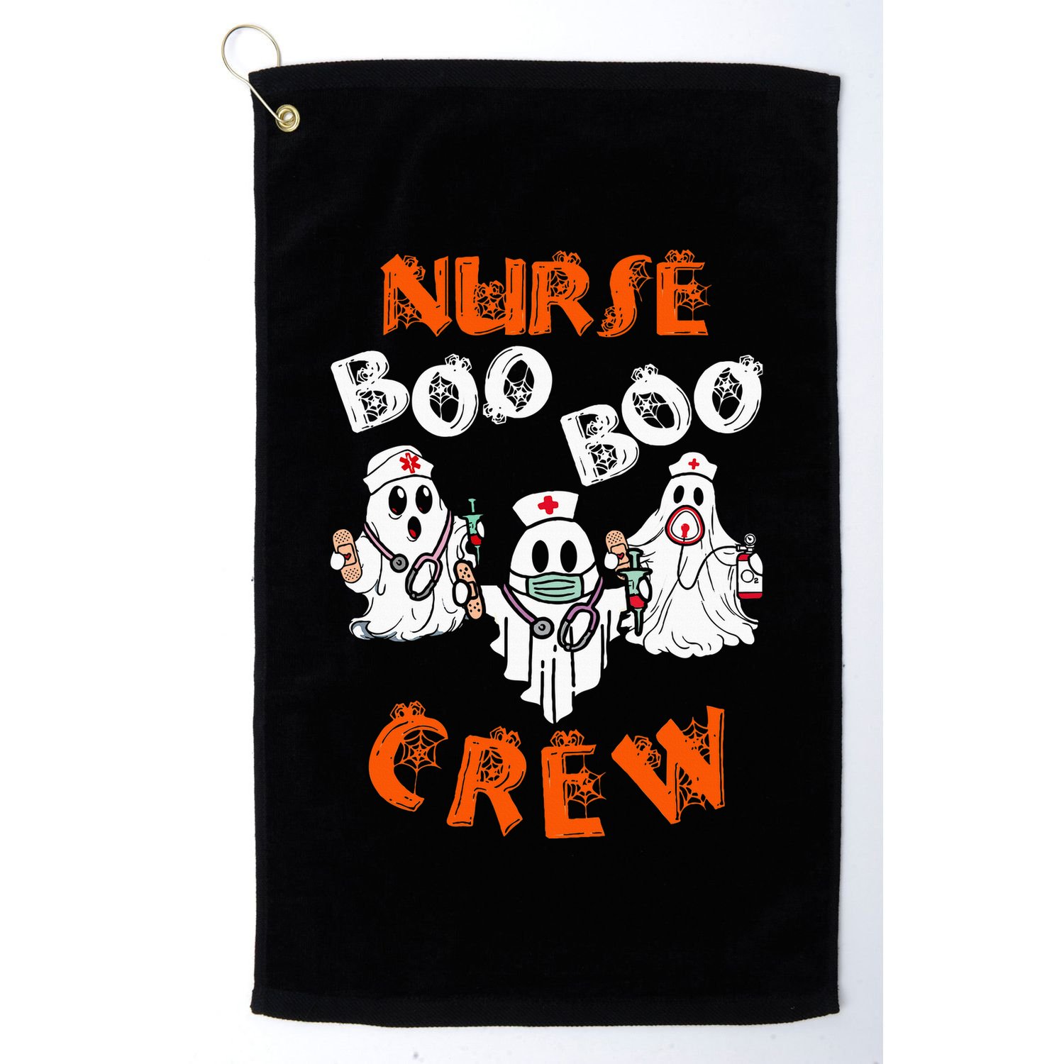 Boo Nurse Scrub Funny Ghost Halloween Costumes Golf Towel