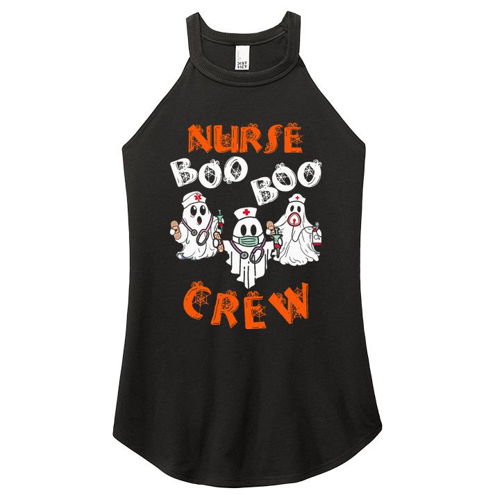 Boo Nurse Scrub Funny Ghost Halloween Costumes Women's Perfect Tri Rocker Tank