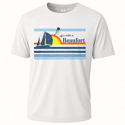 Beaufort North South Carolina NC SC Gift Beach Retro Vintage Cooling Performance Crew T-Shirt