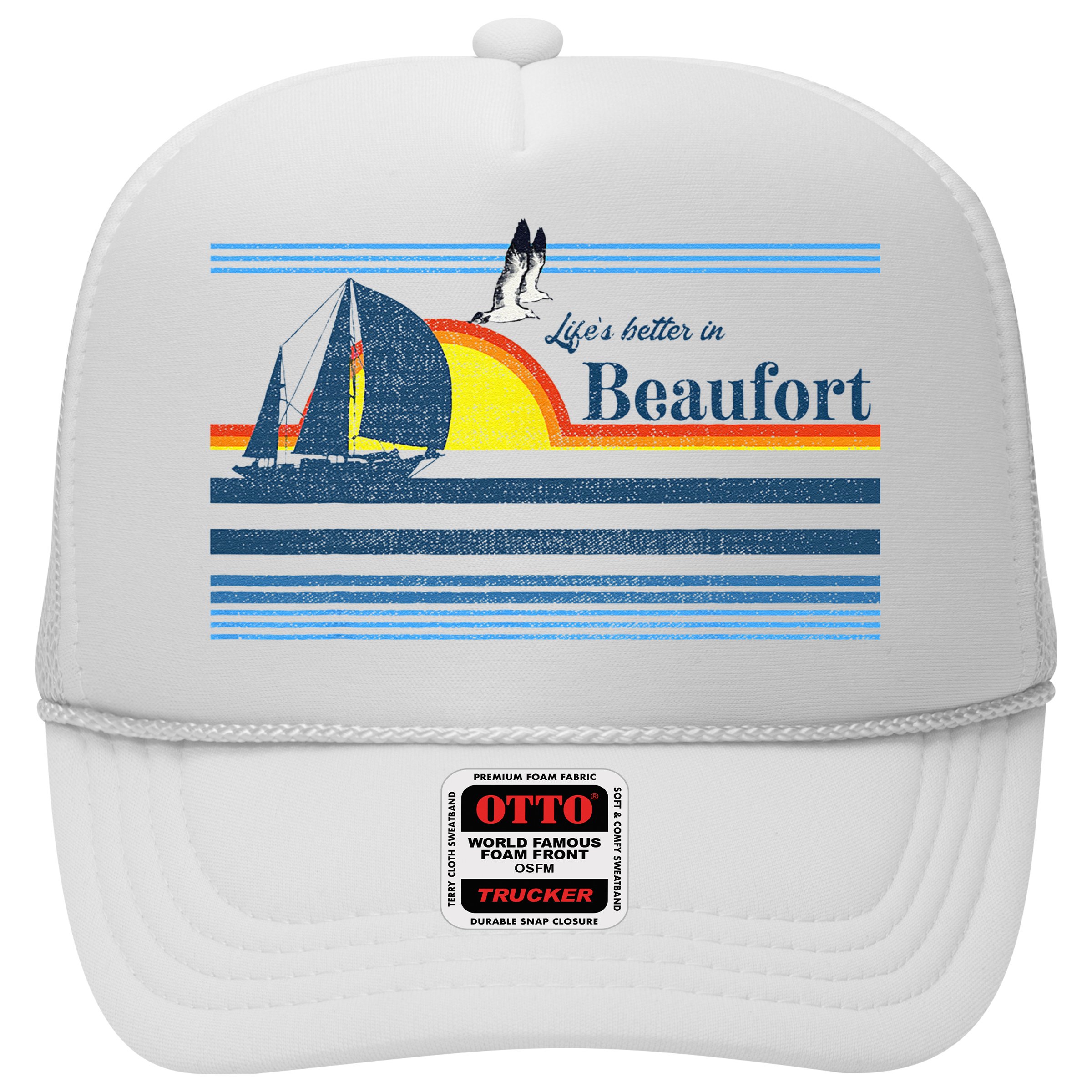 Beaufort North South Carolina NC SC Gift Beach Retro Vintage Hat