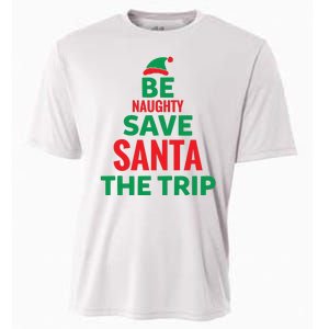 Be Naughty Save Santa The Trip Cooling Performance Crew T-Shirt