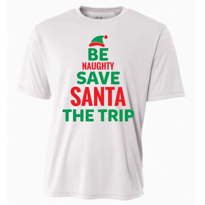 Be Naughty Save Santa The Trip Cooling Performance Crew T-Shirt