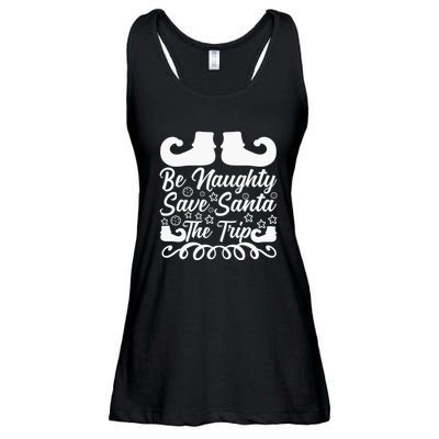 Be Naughty Save Santa The Trip Ladies Essential Flowy Tank