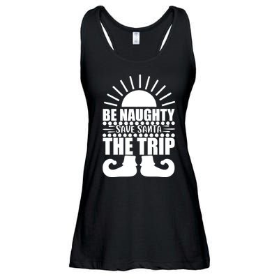 Be Naughty Save Santa The Trip Ladies Essential Flowy Tank