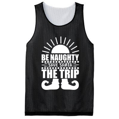 Be Naughty Save Santa The Trip Mesh Reversible Basketball Jersey Tank