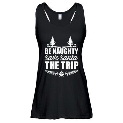 Be Naughty Save Santa The Trip Ladies Essential Flowy Tank
