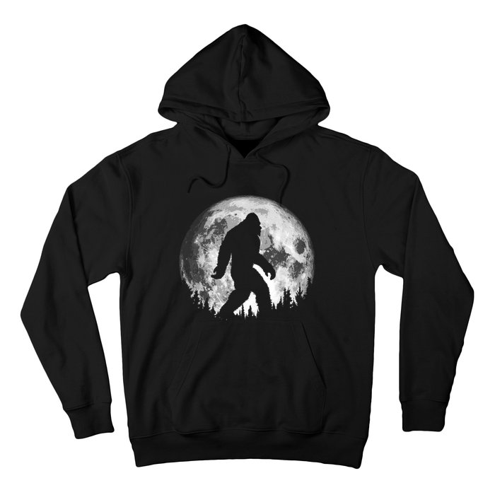 Bigfoot Night Stroll! Cool Full Moon & Trees Sasquatch Hoodie