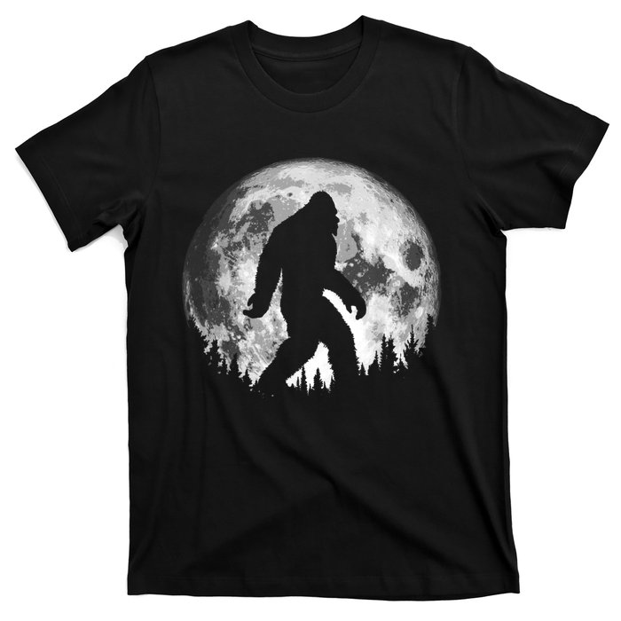 Bigfoot Night Stroll! Cool Full Moon & Trees Sasquatch T-Shirt