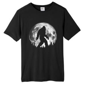 Bigfoot Night Stroll! Cool Full Moon & Trees Sasquatch Tall Fusion ChromaSoft Performance T-Shirt