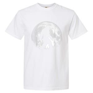 Bigfoot Night Stroll! Cool Full Moon & Trees Sasquatch Garment-Dyed Heavyweight T-Shirt