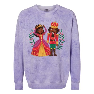 Black Nutcracker Sugar Plum Fairy Kwanzaa African Christmas Colorblast Crewneck Sweatshirt