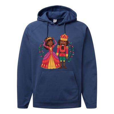 Black Nutcracker Sugar Plum Fairy Kwanzaa African Christmas Performance Fleece Hoodie