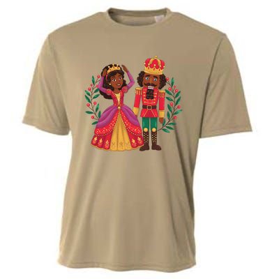 Black Nutcracker Sugar Plum Fairy Kwanzaa African Christmas Cooling Performance Crew T-Shirt