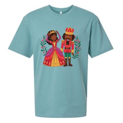 Black Nutcracker Sugar Plum Fairy Kwanzaa African Christmas Sueded Cloud Jersey T-Shirt