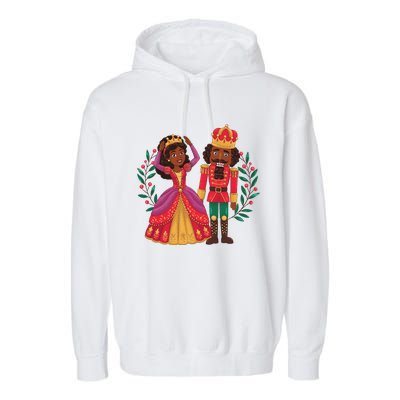 Black Nutcracker Sugar Plum Fairy Kwanzaa African Christmas Garment-Dyed Fleece Hoodie