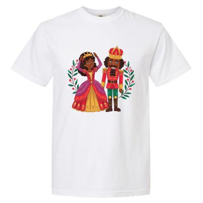 Black Nutcracker Sugar Plum Fairy Kwanzaa African Christmas Garment-Dyed Heavyweight T-Shirt