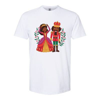 Black Nutcracker Sugar Plum Fairy Kwanzaa African Christmas Softstyle CVC T-Shirt