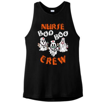 Boo Nurse Scrub Funny Ghost Halloween Ladies PosiCharge Tri-Blend Wicking Tank