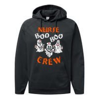 Boo Nurse Scrub Funny Ghost Halloween Performance Fleece Hoodie