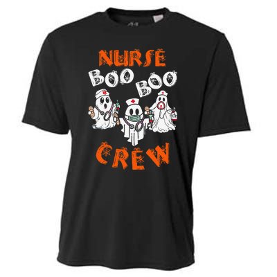 Boo Nurse Scrub Funny Ghost Halloween Cooling Performance Crew T-Shirt