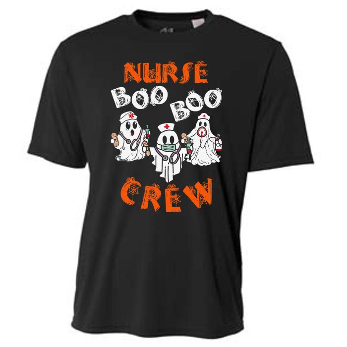 Boo Nurse Scrub Funny Ghost Halloween Cooling Performance Crew T-Shirt