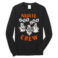 Boo Nurse Scrub Funny Ghost Halloween Long Sleeve Shirt