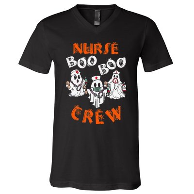 Boo Nurse Scrub Funny Ghost Halloween V-Neck T-Shirt