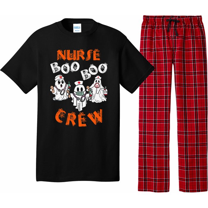 Boo Nurse Scrub Funny Ghost Halloween Pajama Set