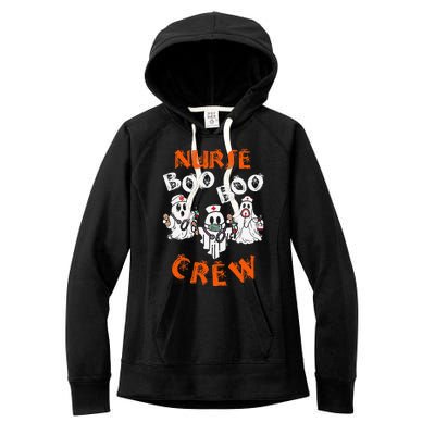 Boo Nurse Scrub Funny Ghost Halloween Women's Fleece Hoodie