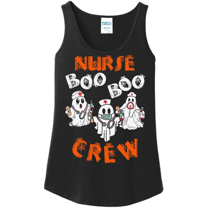 Boo Nurse Scrub Funny Ghost Halloween Ladies Essential Tank