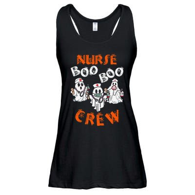 Boo Nurse Scrub Funny Ghost Halloween Ladies Essential Flowy Tank