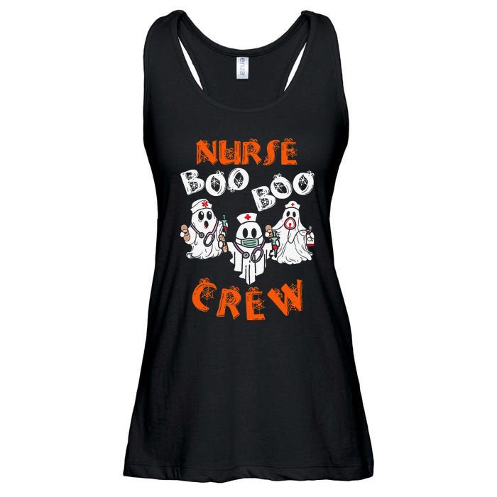 Boo Nurse Scrub Funny Ghost Halloween Ladies Essential Flowy Tank